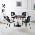 1+4,5pieces dining set, Table metal leg Mid-century Dining Table for 4-6 people With MDF Table Top, Pedestal Dining Table, Leisure Coffee Table