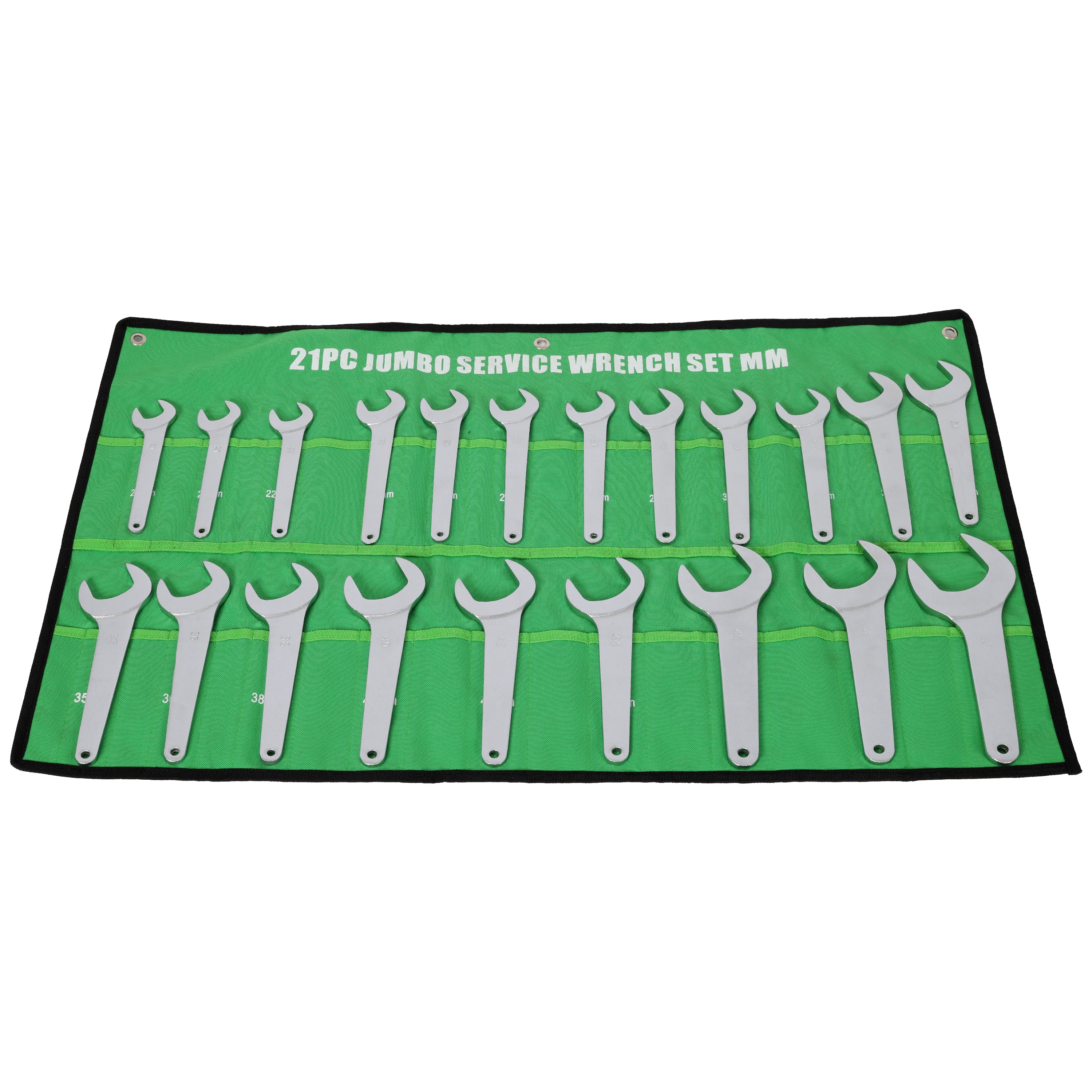 21PCS Metric Jumbo Service Wrench Set, CR-V Forged Steel Large Combination Wrenches, Chrome Plated Heavy Duty Mechanic Repair Tools with Storage Carry Bag
