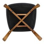 2 Sets Black Pu Walnut Solid Wood Dinning Chairs