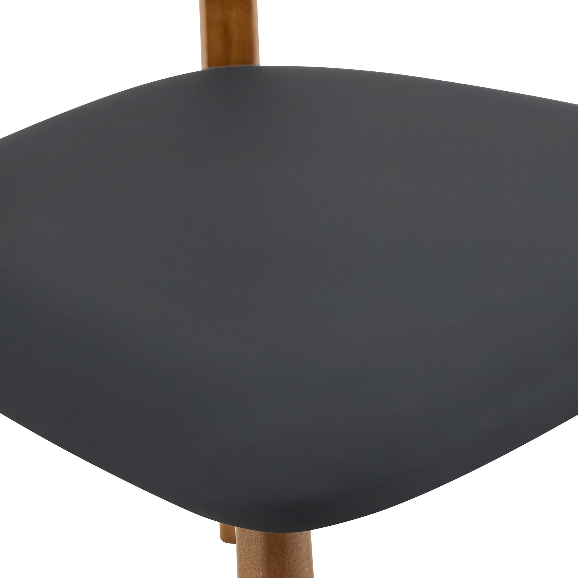 2 Sets Black Pu Walnut Solid Wood Dinning Chairs