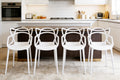 Plastic Dining Chair 4PCS White/Black