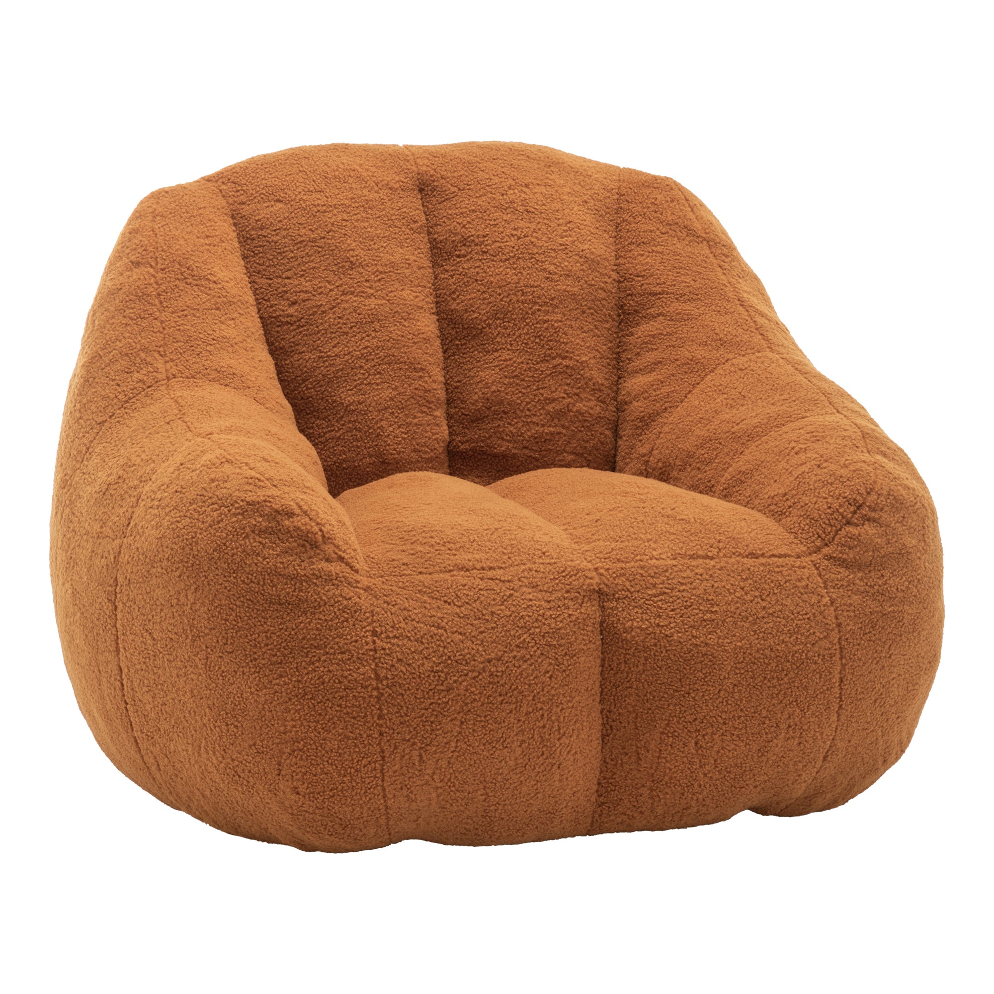 Comfy Bean Bag Chair with Memory Foam Filler – Tufted Soft Stuffed Bean Bag Sofa for Dorm, Apartment, or Living Room – Yellow