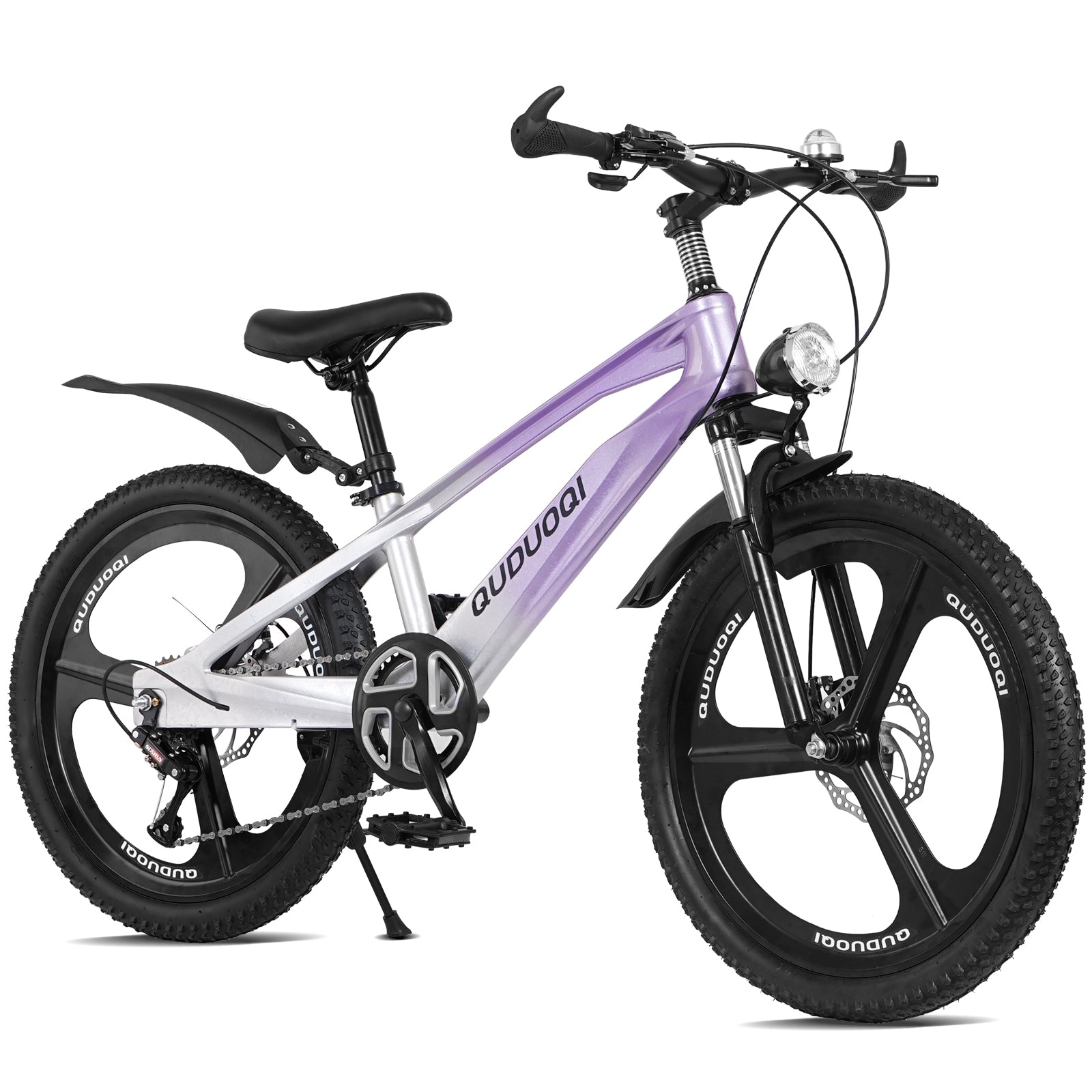 20" Kids Mountain Bike – Lightweight Magnesium Alloy Frame, 7-Speed, One-Piece Wheels, Ages 8-12