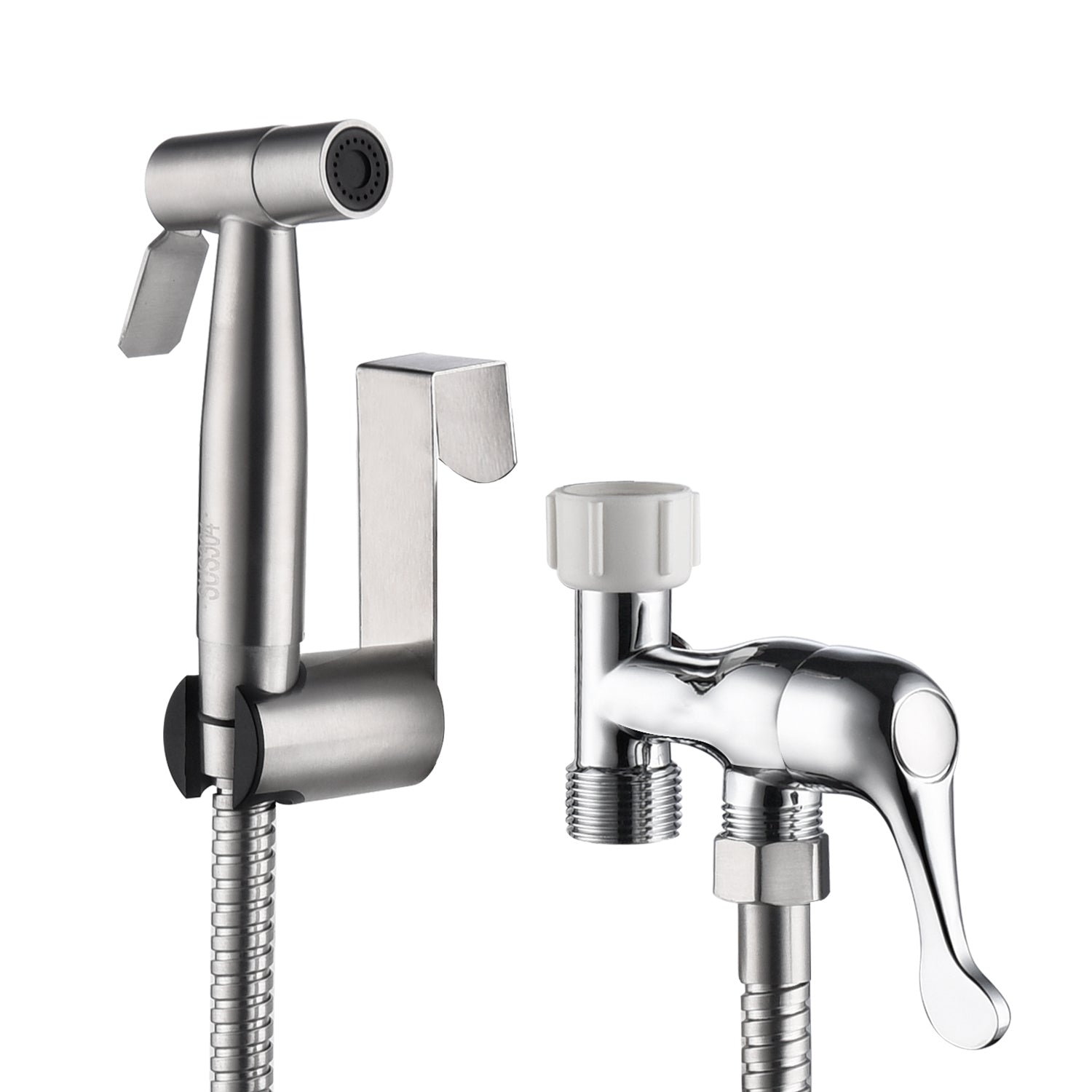 Bidet Sprayer for Toilet, Handheld Cloth Diaper Sprayer - Silver