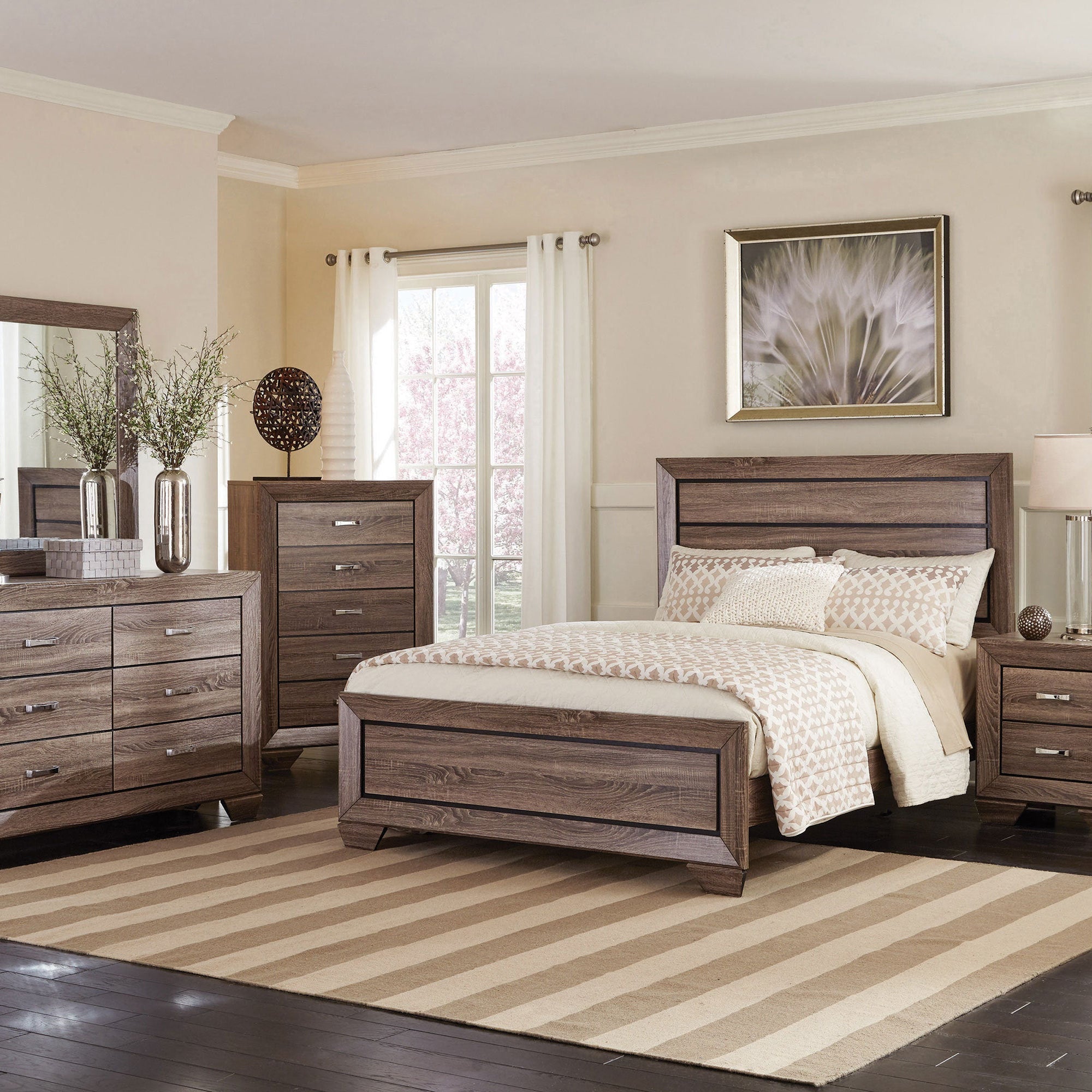 Washed Taupe 5-piece Queen Bedroom Set