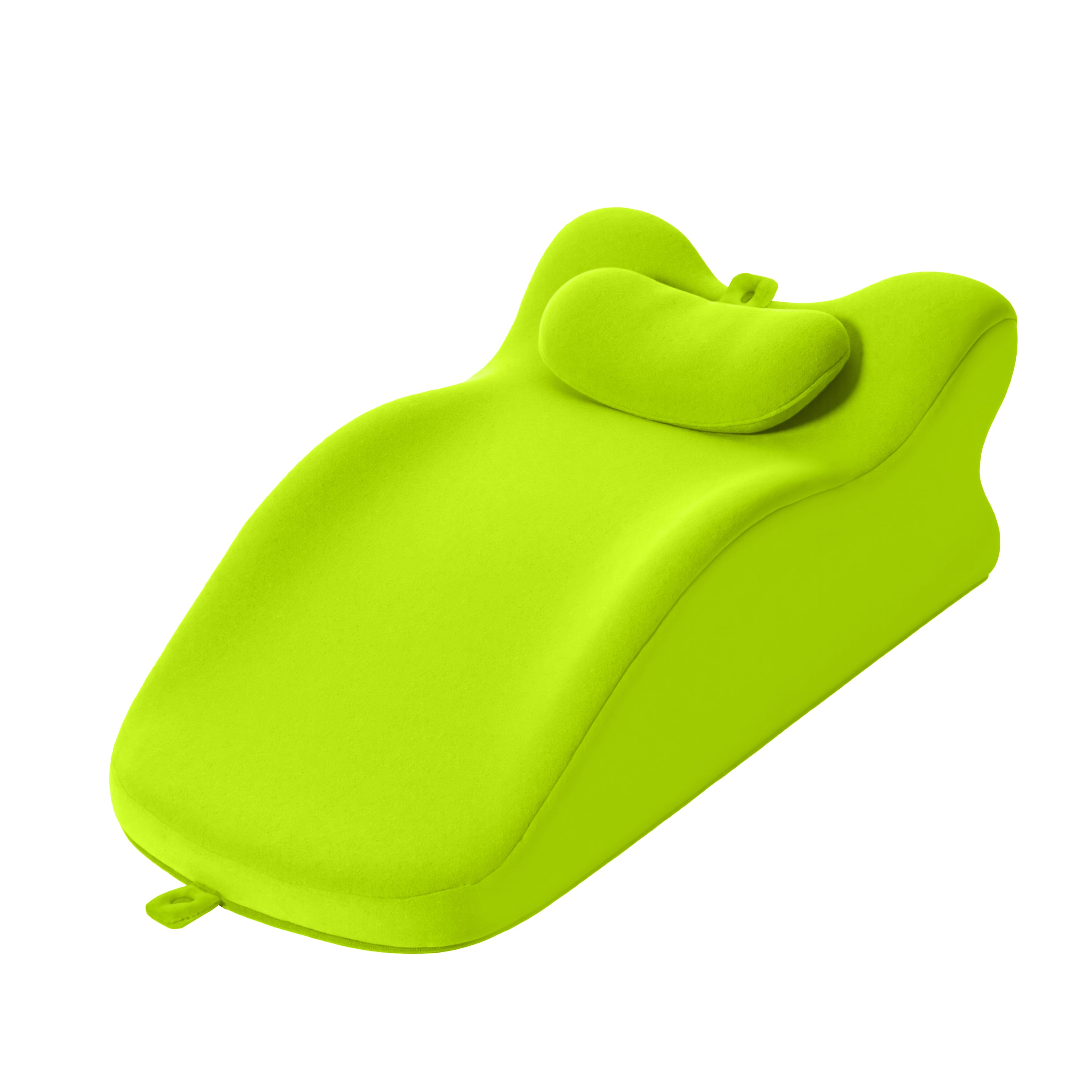 Ergonomic Green Spinal Posture Support Pillow with Multi-Functional Design - Memory Foam, Polyester Blend, 23.6 x 14.1 x 9 Inches