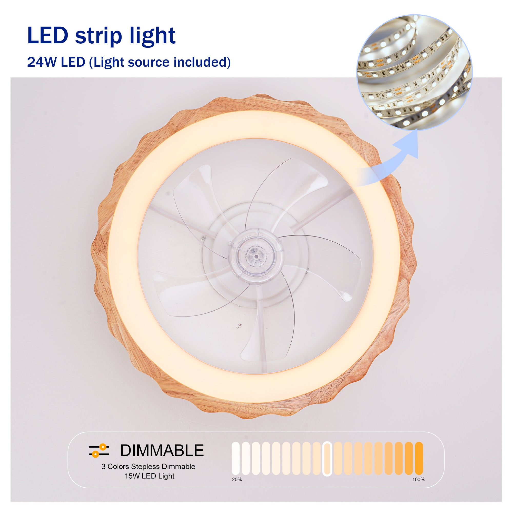24w led ceiling fan