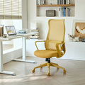 Ergonomic Yellow Office Chair 350LBS, High Back Mesh Desk Chair with Adjustable Lumbar Support & Molded Foam Seat